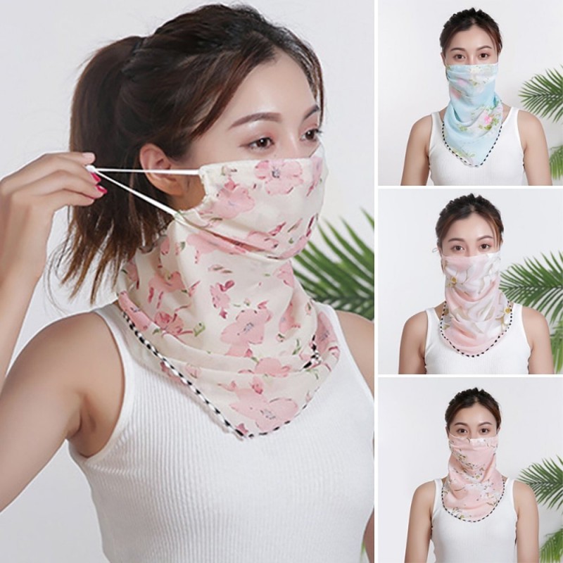 PañuelosBufanda de chifón - cara / cuello / boca cubierta con bucles del oído - protección anti-UV