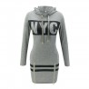 Hoodies & JerséisCartas de Nueva York impresas - vestido mini manga larga - sudadera