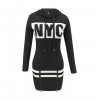 Hoodies & JerséisCartas de Nueva York impresas - vestido mini manga larga - sudadera