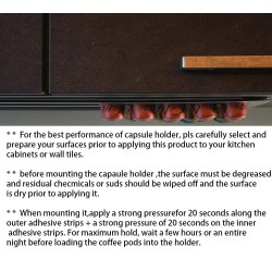 CoffeewareSoporte de cápsulas de café Nespresso - estante de torre con cinta adhesiva - rotativa