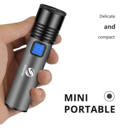 USB Rechargeable - LED Flashlight - T6 - 1200mAh - WaterproofSurvival tools