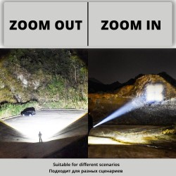 Powerful LED Flashlight - XHP - Torch Support - Mircro chargingSurvival tools