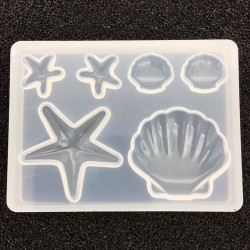 2 Set - Silicone Casting - Resin Molds - DIY - Seashells - DiamondsToys