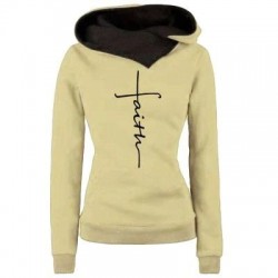 Hoodies & JerséisOtoño - Invierno - Hoodies - Sudaderas - Mujeres - Fe bordado Imprimir