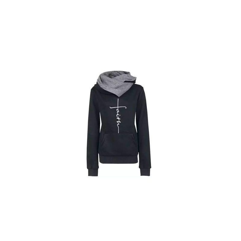 Hoodies & JerséisOtoño - Invierno - Hoodies - Sudaderas - Mujeres - Fe bordado Imprimir