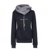 Hoodies & JerséisOtoño - Invierno - Hoodies - Sudaderas - Mujeres - Fe bordado Imprimir