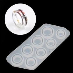 8Pcs - Assorted Sizes Ring - Silicone Mold - Resin JewelryToys