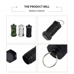 llavero2Pcs - Caja de Medicina Metal - Pill Capsule - impermeable - Outdoor - Anillo clave