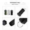 llavero2Pcs - Caja de Medicina Metal - Pill Capsule - impermeable - Outdoor - Anillo clave