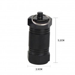llavero2Pcs - Caja de Medicina Metal - Pill Capsule - impermeable - Outdoor - Anillo clave