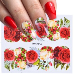 pegatinas de uñasPegatinas de arte de uñas con flores