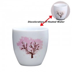 Color changing ceramic cup - hot & cold temperature discoloration - Japanese SakuraDrinkware
