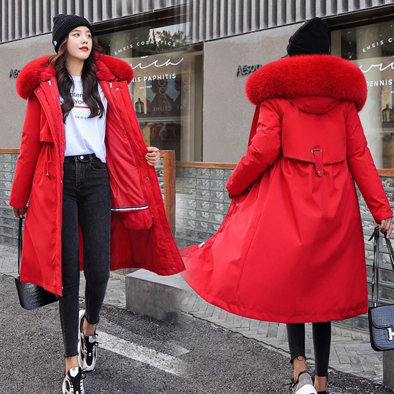 Chaquetasabrigo de invierno con forro extraíble - chaqueta larga encapuchada