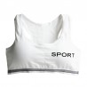 Moda femenina"SPORT" impresión - sujetador acolchado de fitness de algodón
