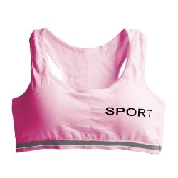 Moda femenina"SPORT" impresión - sujetador acolchado de fitness de algodón