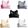 Moda femenina"SPORT" impresión - sujetador acolchado de fitness de algodón
