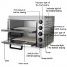 Electric oven - for pizza / chicken / bread - stainless steel - double-layerBakeware