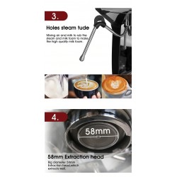 CoffeewareCafetera con espuma de leche para espresso / cappuccino - 15 Bar - 220V