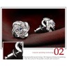 Exclusive small round earrings with crystals - 925 sterling silverEarrings