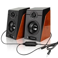 Wood grain speakers - bass stereo - computer speakersSpeakers