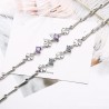 PulserasPulsera elegante con cuatro hojas de coágulo cristales - 925 plata esterlina