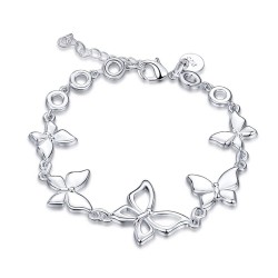 PulseraPulsera de moda con mariposas - 925 plata de ley