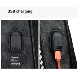 BolsosMochila de Polo - diseño trenzado - puerto de carga USB - impermeable