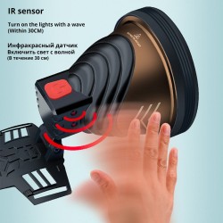LinternasLinterna led potente - sensor de ir - 4-core super brillante - impermeable