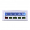 Batería y CargadoresUSB - 40W - 3.0 cargador rápido - pantalla LED - 5 puertos estación de carga