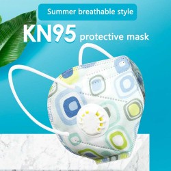 Mascarillas bucalesKN95 - antibacteriana cara / máscaras protectoras de boca - 4 capas - válvula de aire - reutilizable - 10 ...