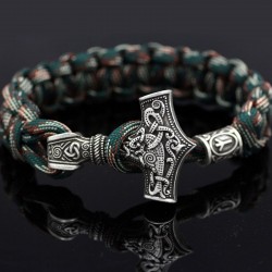 PulserasVintage - brazaletes trenzados - plata - camuflaje