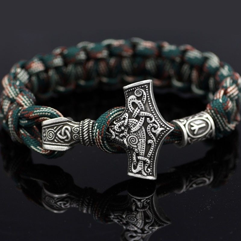 PulserasVintage - brazaletes trenzados - plata - camuflaje