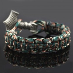 PulserasVintage - brazaletes trenzados - plata - camuflaje
