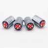 Partes de ruedaCapas de válvula de aluminio - bandera del Reino Unido - 4 piezas