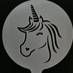 Unicorn coffee design - coffee art - stencils - 4 piecesCoffee ware