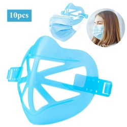 Mascarillas bucales10 piezas - cara 3D bajo soporte de máscara - soporte