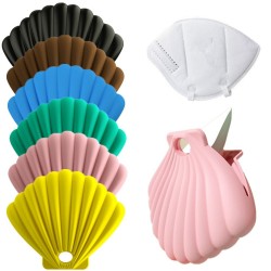 Seashell shaped storage case for face / mouth masks - silicone bagMouth masks