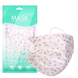 Mascarillas bucales10 - 100 piezas - cara antibacteriana desechable / máscaras de boca - 3 capas - estampado floral