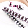 Small crystal butterflies - hair clips - 12 piecesHair clips