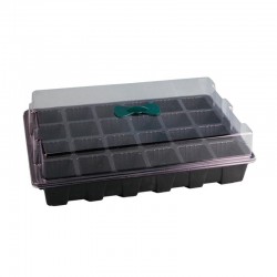 Seeds germination tray - 24 cells - with lids / breather hole - 3 piecesGarden