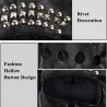 Leather gloves - half finger design - with rivets - unisexGloves