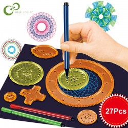 EducativoDibujo espirógrafo - ruedas de engranajes interbloqueantes - accesorios de pintura / dibujo - juguete educativo - 22...