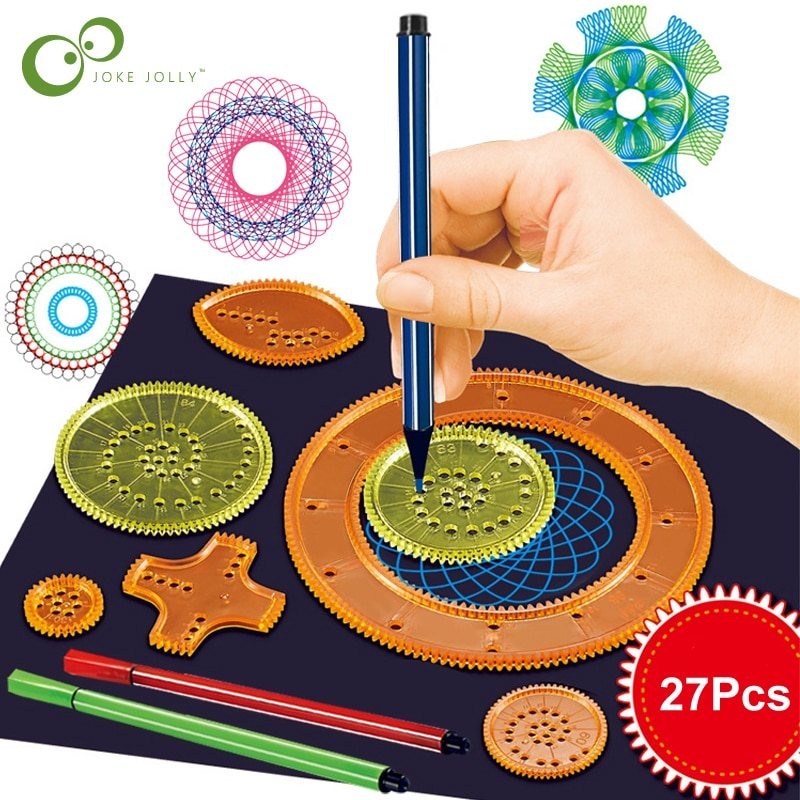 EducativoDibujo espirógrafo - ruedas de engranajes interbloqueantes - accesorios de pintura / dibujo - juguete educativo - 22...