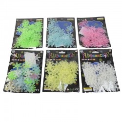 Pegatinas de paredFlujos de nieve de Navidad Luminoso - pegatina de pared - 50 piezas