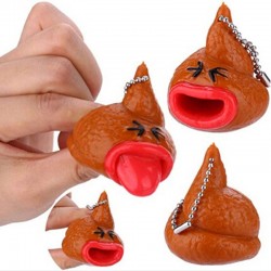 llaveroPoop graciosa - la lengua pop out - llavero