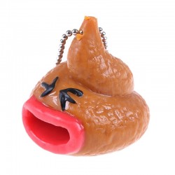 llaveroPoop graciosa - la lengua pop out - llavero