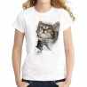 Blusas y camisasCamiseta Harajuku - 3D - Cat