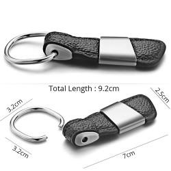 llaveroCarta personalizada llavero - cuero genuino - Metal