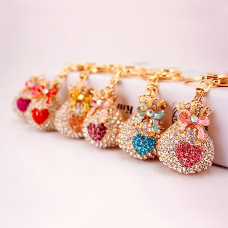 BolsasLucky Money Bag - Cadena de llaves - Forma de corazón