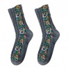 Moda femeninaCalcetines de flores bordados - Estilo Étnico - Mujeres